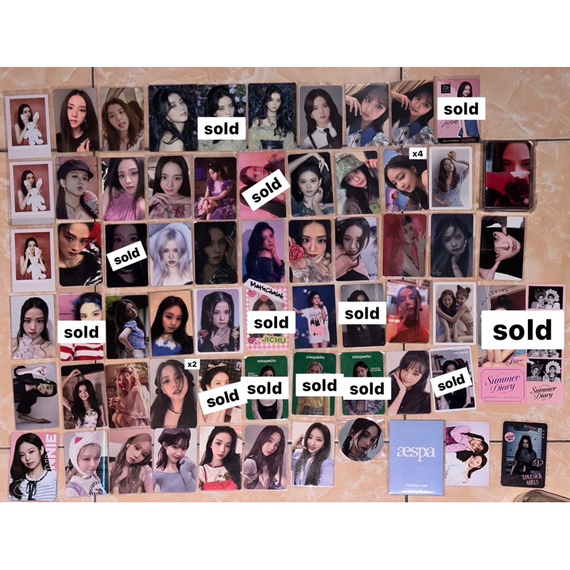 (baca desc) photocard pc jisoo jennie rose lisa blackpink pob ktown nunmul lenti weverse wink bucket