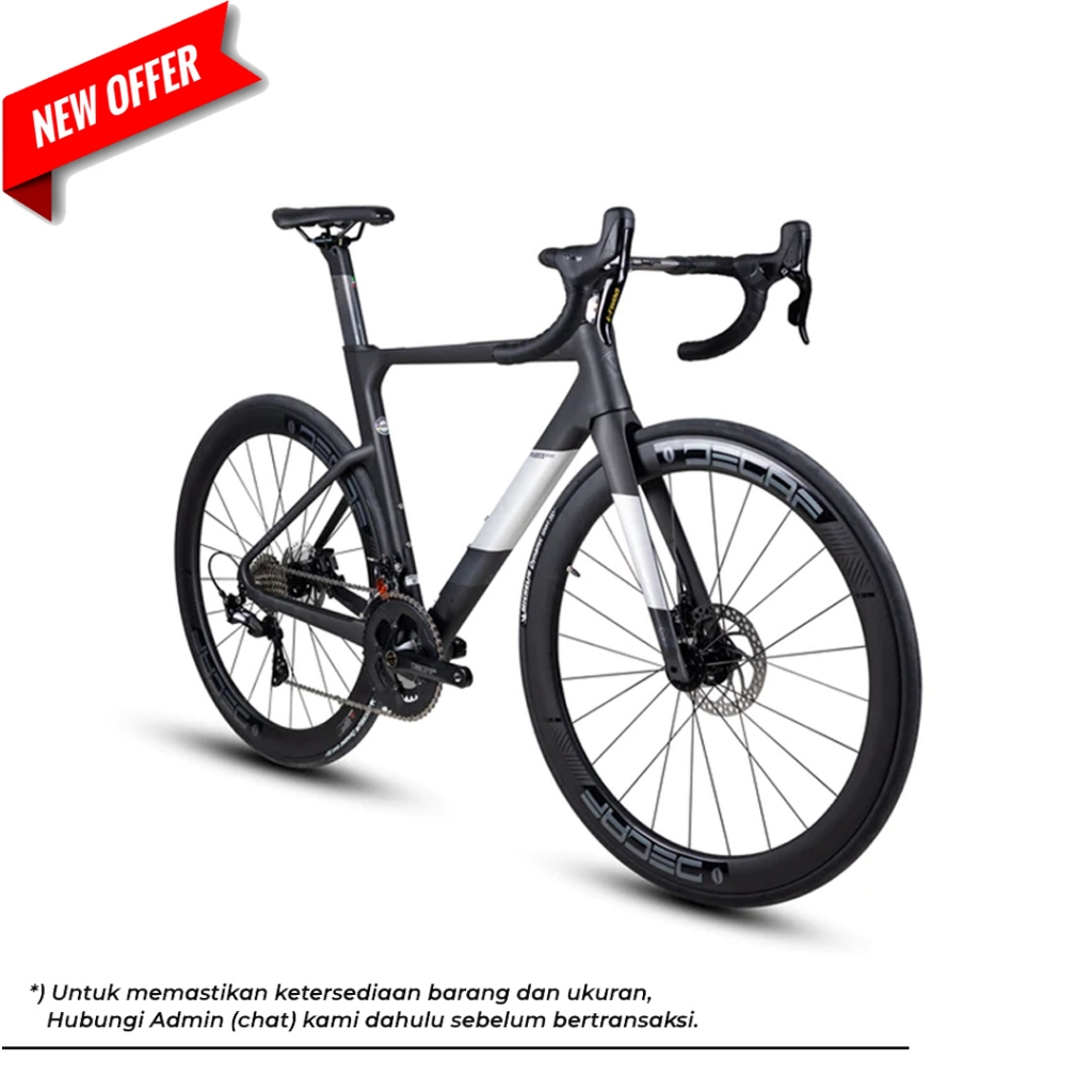 Sepeda Balap Road JAVA Fuoco Top 2X12 Speed Hidrolik Carbon Black Grey 2024