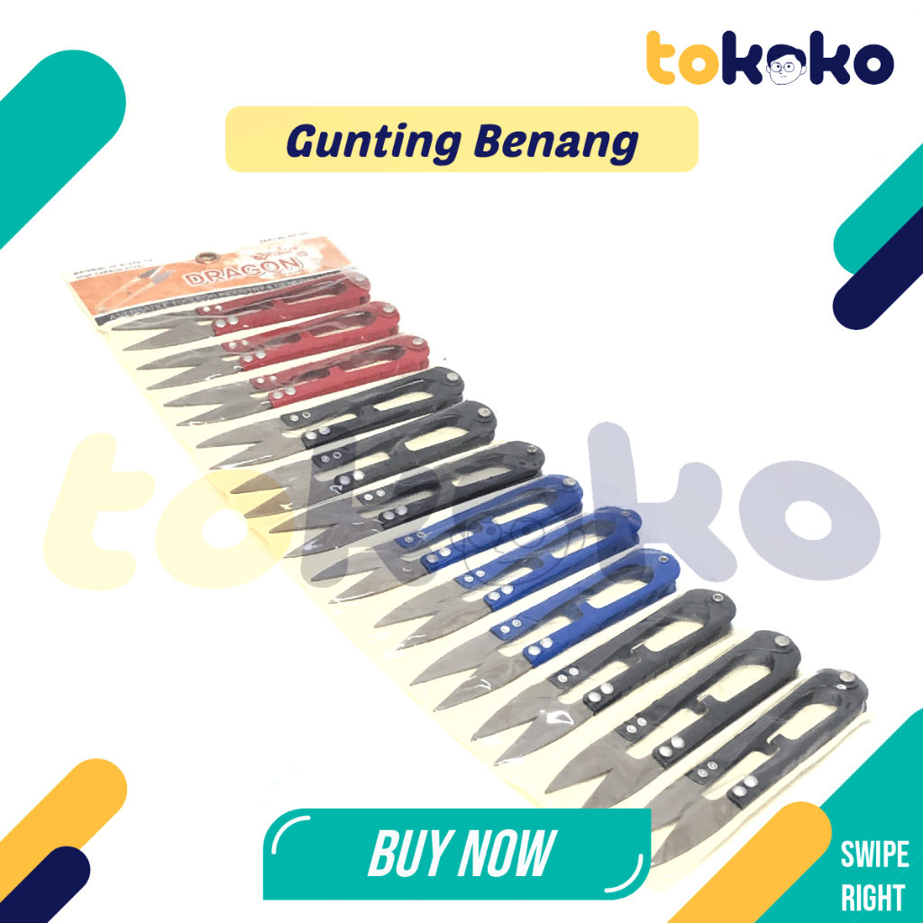 Gunting Buang Benang Kecil 10cm Stainless Aneka Warna Murah