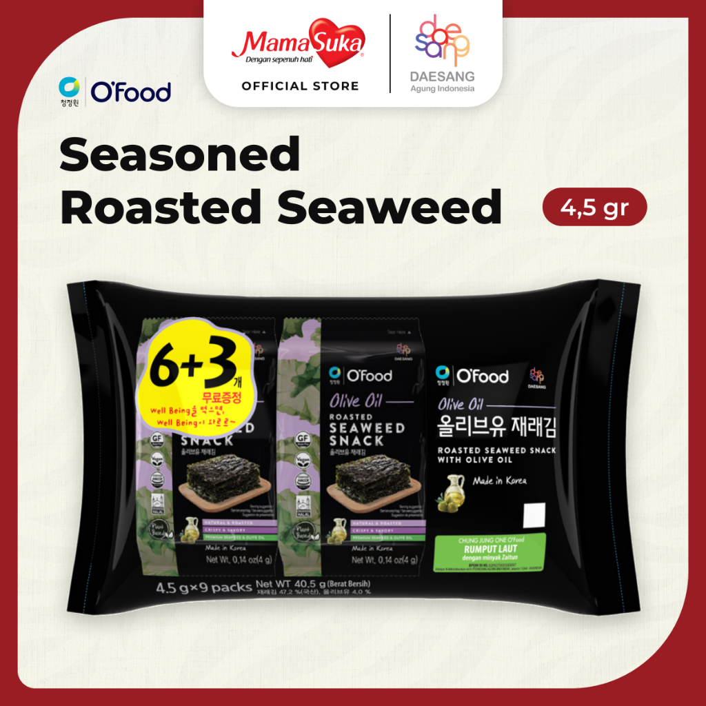 

Chung Jung One - Roasted Laver Seasoned Roasted Seaweed with Olive 6+3