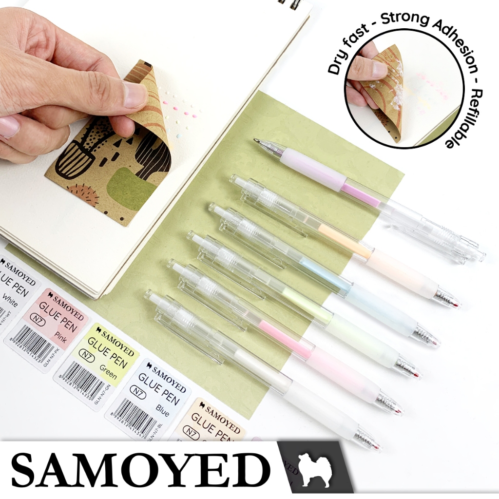 

SAMOYED GLN-N7 Pulpen / Pena Lem Cair Warna Kertas / Paper / DIY / Craft Colour Liquid Glue Pen