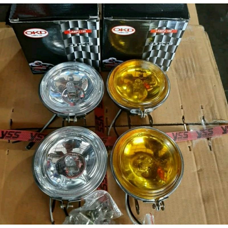 LAMPU KABUT BULAT TEMBAK FOGLAMP SOROT MOTOR MOBIL