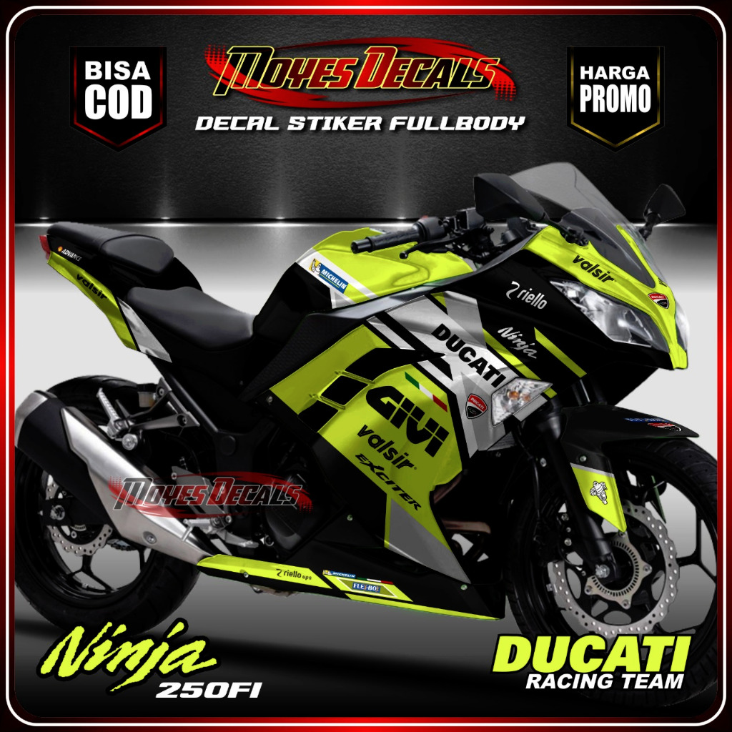 Decal Ninja 250 Fi stiker fullariasi fullbody model Balap 1