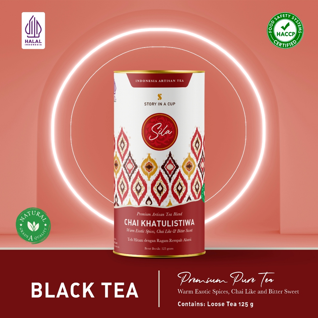 

Sila - Chai Khatulistiwa– Daily Gourmet – Premium Artisan Blend – Canister – Teh Premium – Back Tea