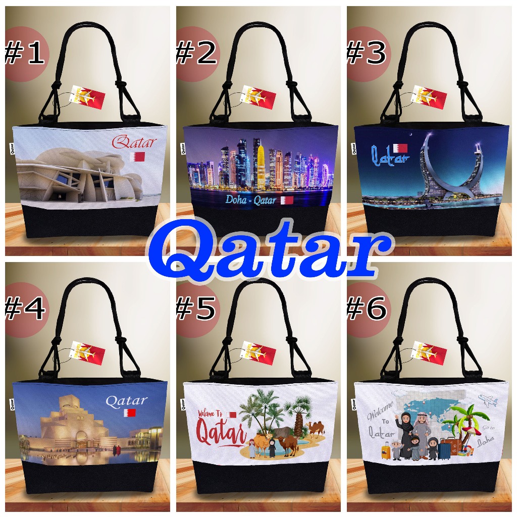 Tote bag sumu negara QATAR / oleh oleh QATAR TSH1 001