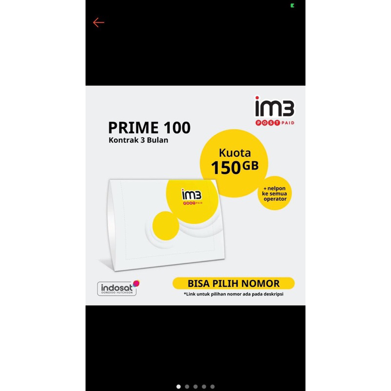 Request Nomor Cantik Indosat Im3 + Kuota 150GB