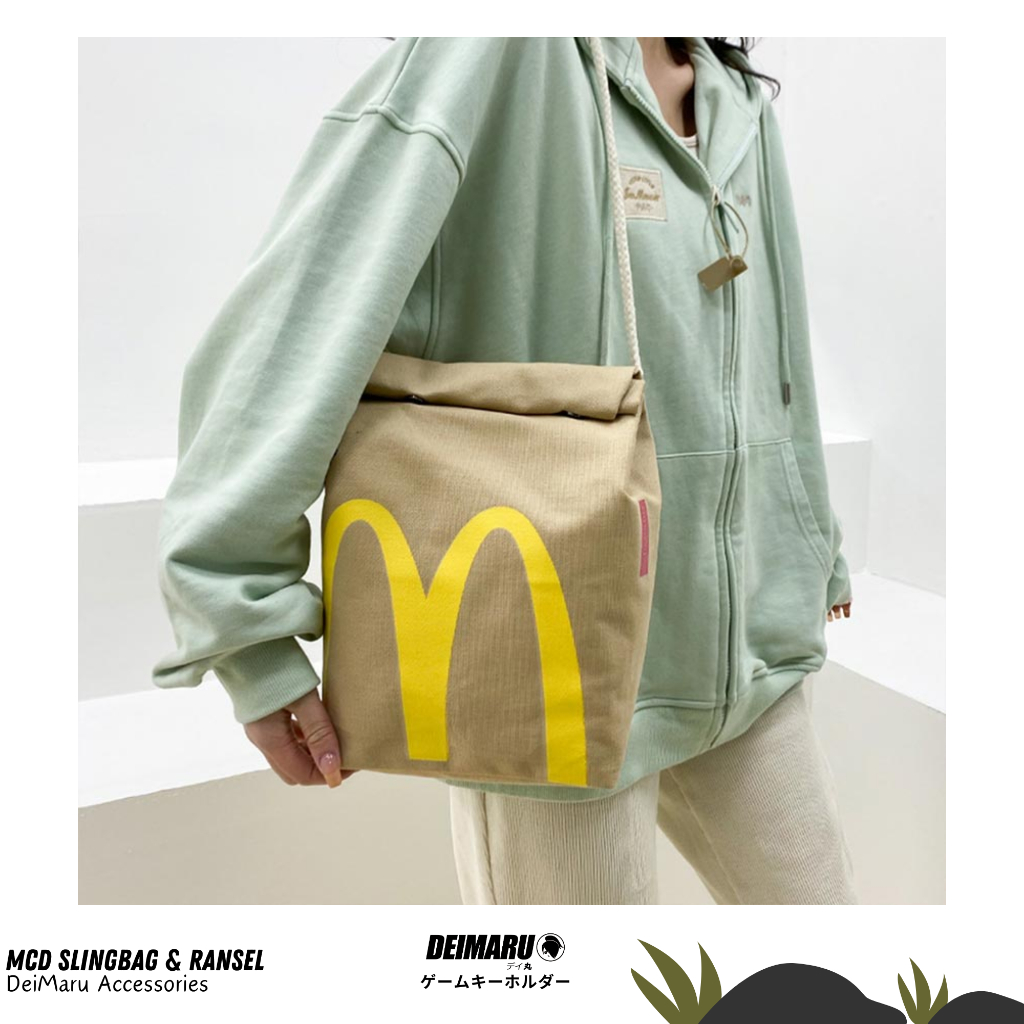 Tas Sling Bag Kanvas dan Ransel MCDonald Backpack Fashion Casual