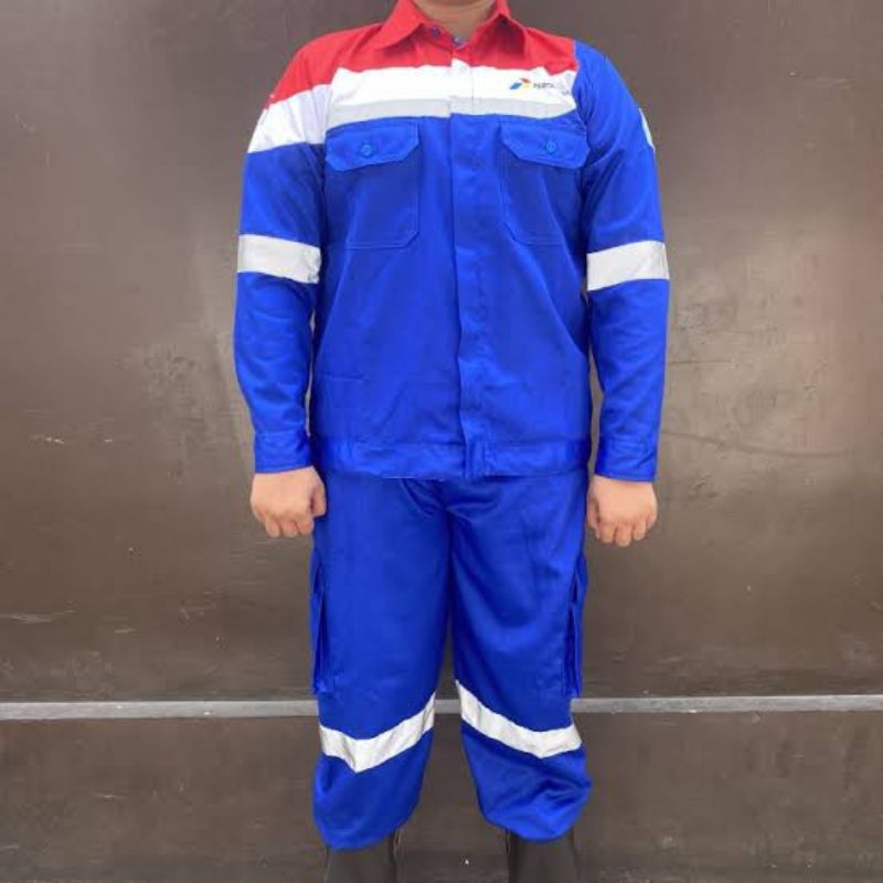 baju celana pertamina /baju safety pertamina / baju pertamina baju dan celana