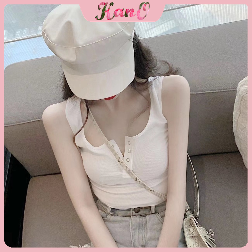 Kano Kepribadian seksi anak perempuan memperlihatkan kamisol pendek tanpa lengan pusar