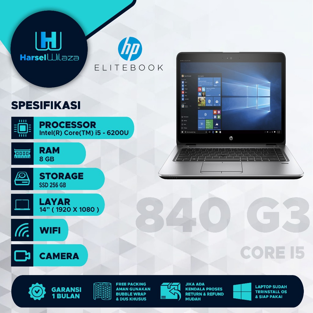 Jual Murah Laptop Hp Elitebook 840 G3 Core i5
