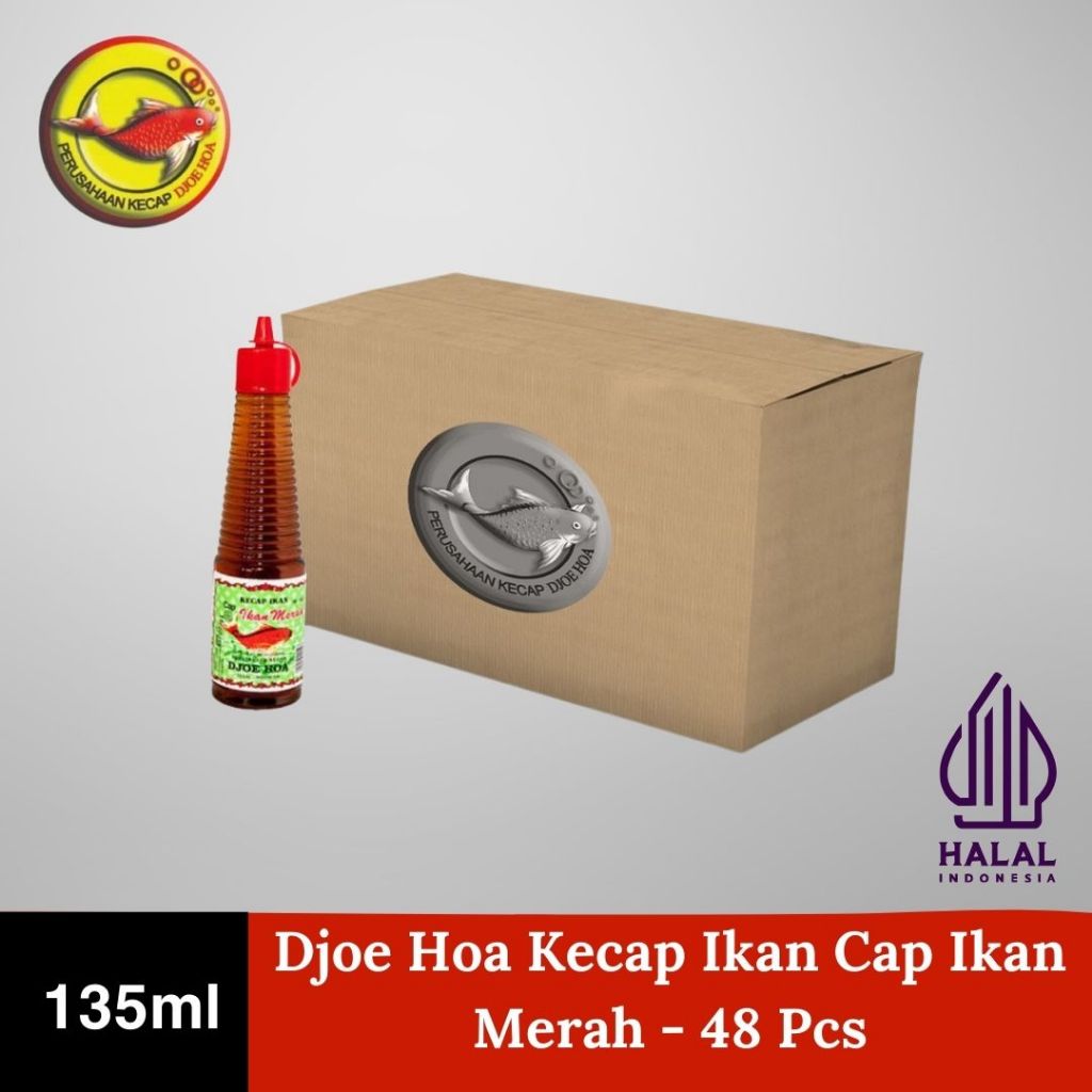 

Djoe Hoa Kecap Ikan Cap Ikan Merah 135ml - 48 Pcs