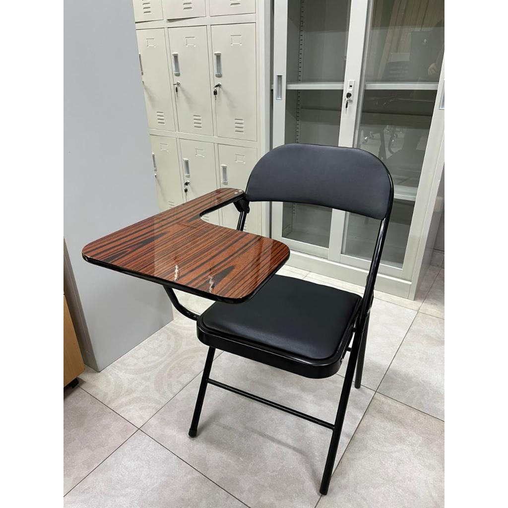 Kursi kuliah hitam, kursi lipat belajar, kursi kampus kursi lipat simpel, kursi mahasiswa, kursi kul
