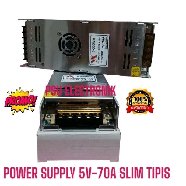 Power Supply 5V 70A Body Slim Power Supply Running text