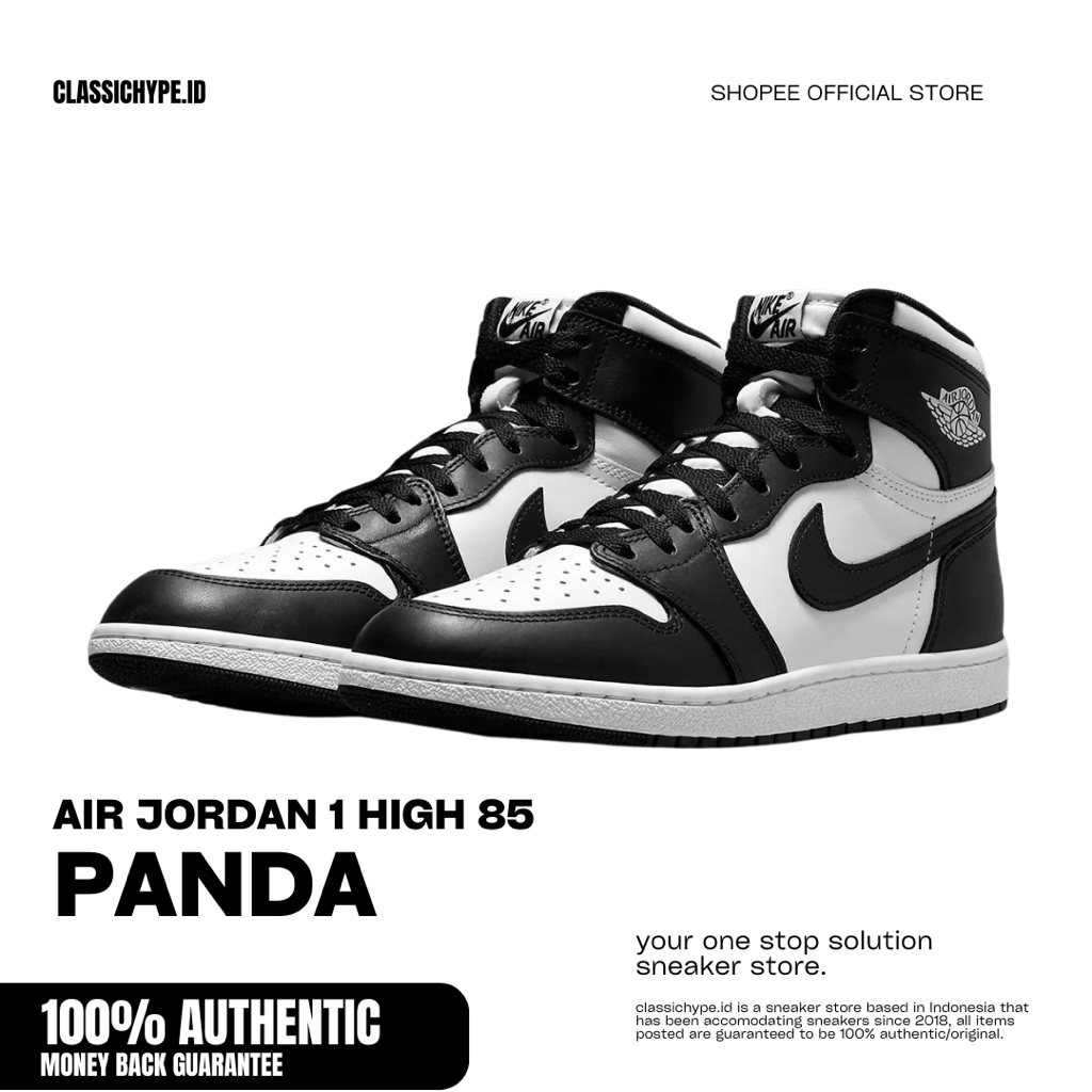 AIR JORDAN 1 HIGH 85 BLACK WHITE PANDA 1005 ORIGINAL