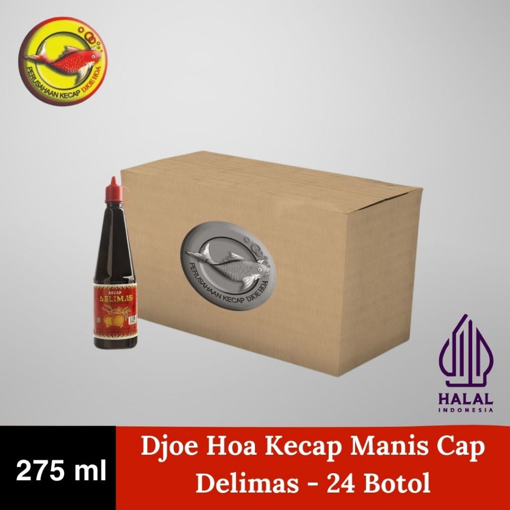 

Djoe Hoa Kecap Manis Cap Delimas 275ml - 24 Botol