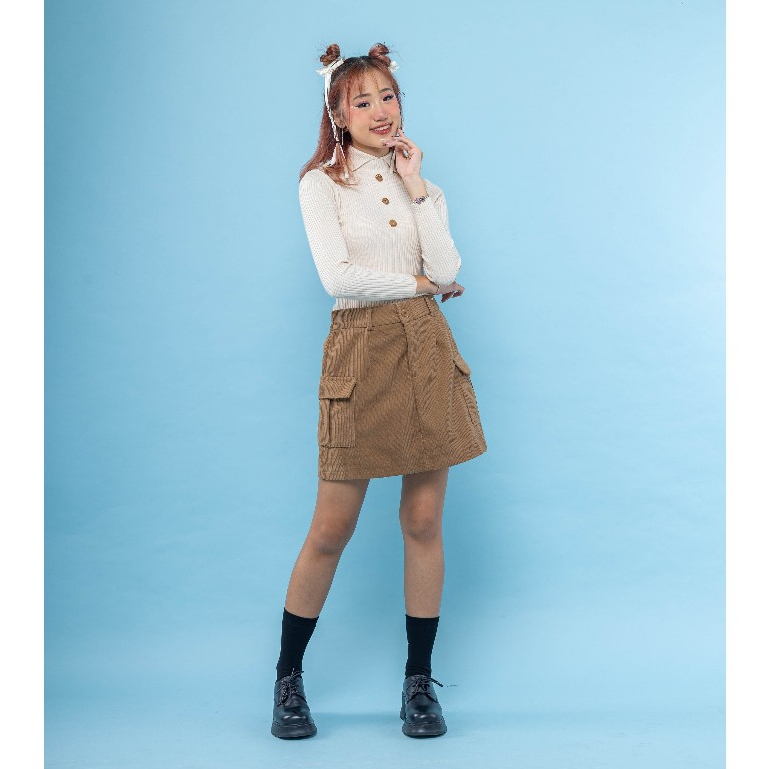 Avenue Mini Skirt Corduroy - Rok Pendek Korea Corduroy - Rok Mini Korea (SKU 24850)