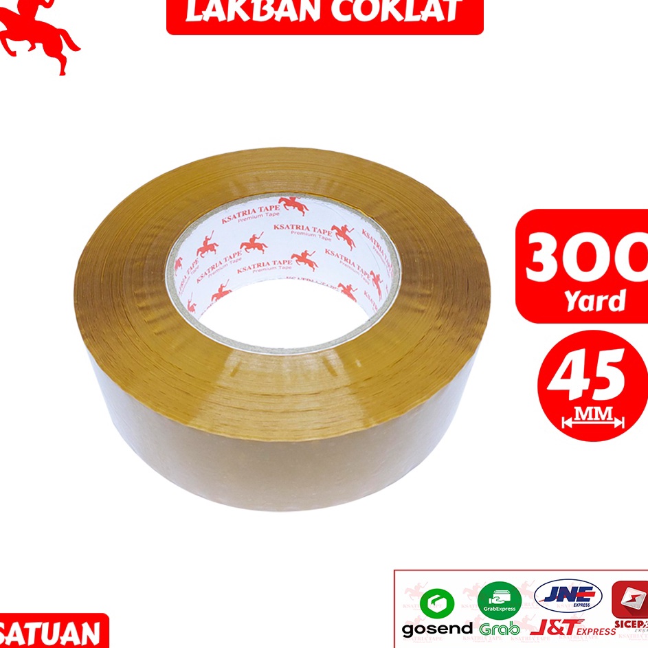 

Free Ongkir Lakban OPP Tape Lakban Coklat KSATRIA Tape 3 Yard