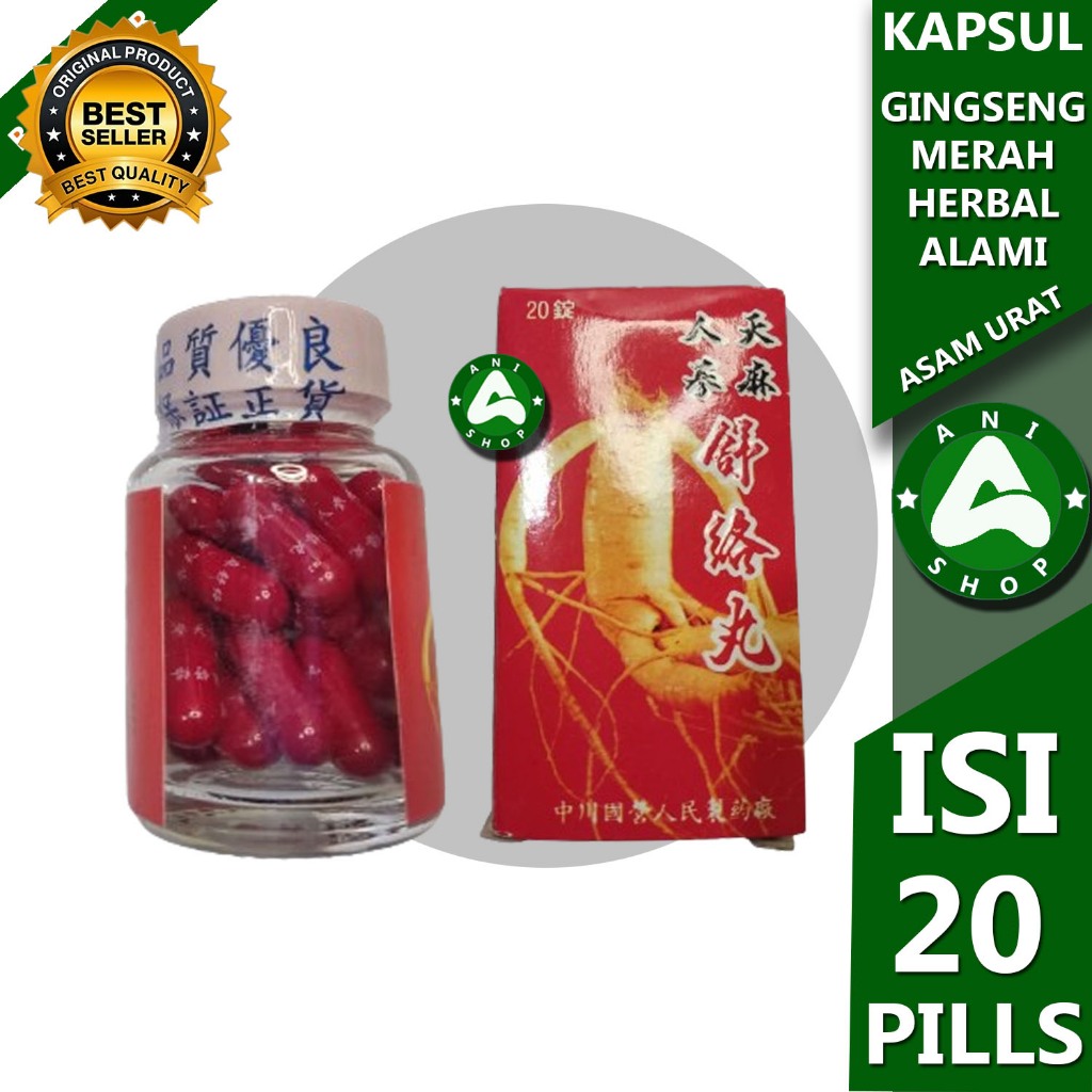 

KAPSUL GINSENG MERAH ASLI HERBAL OBAT REMATIK SARAF KEJEPIT ASAM URAT ani shopp