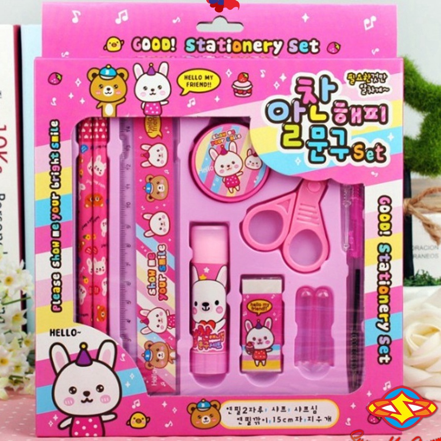 

COD NEWPRODUCT SMS Paket Alat Tulis set 8in1 Stationery Set Study Set Anak Karakter Set Alat Tulis Anak TK