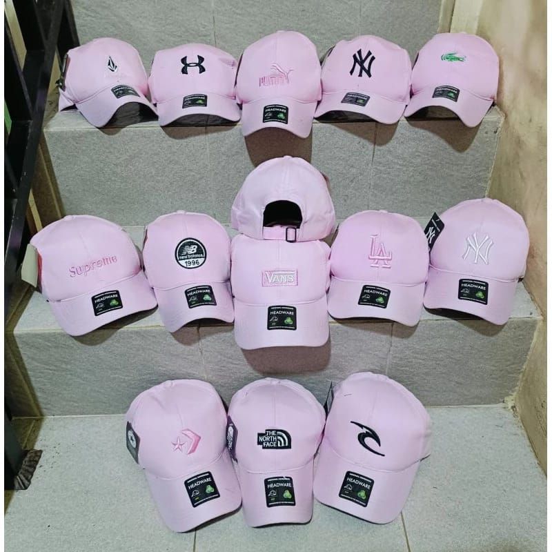 topi husus pink wanita topi premium