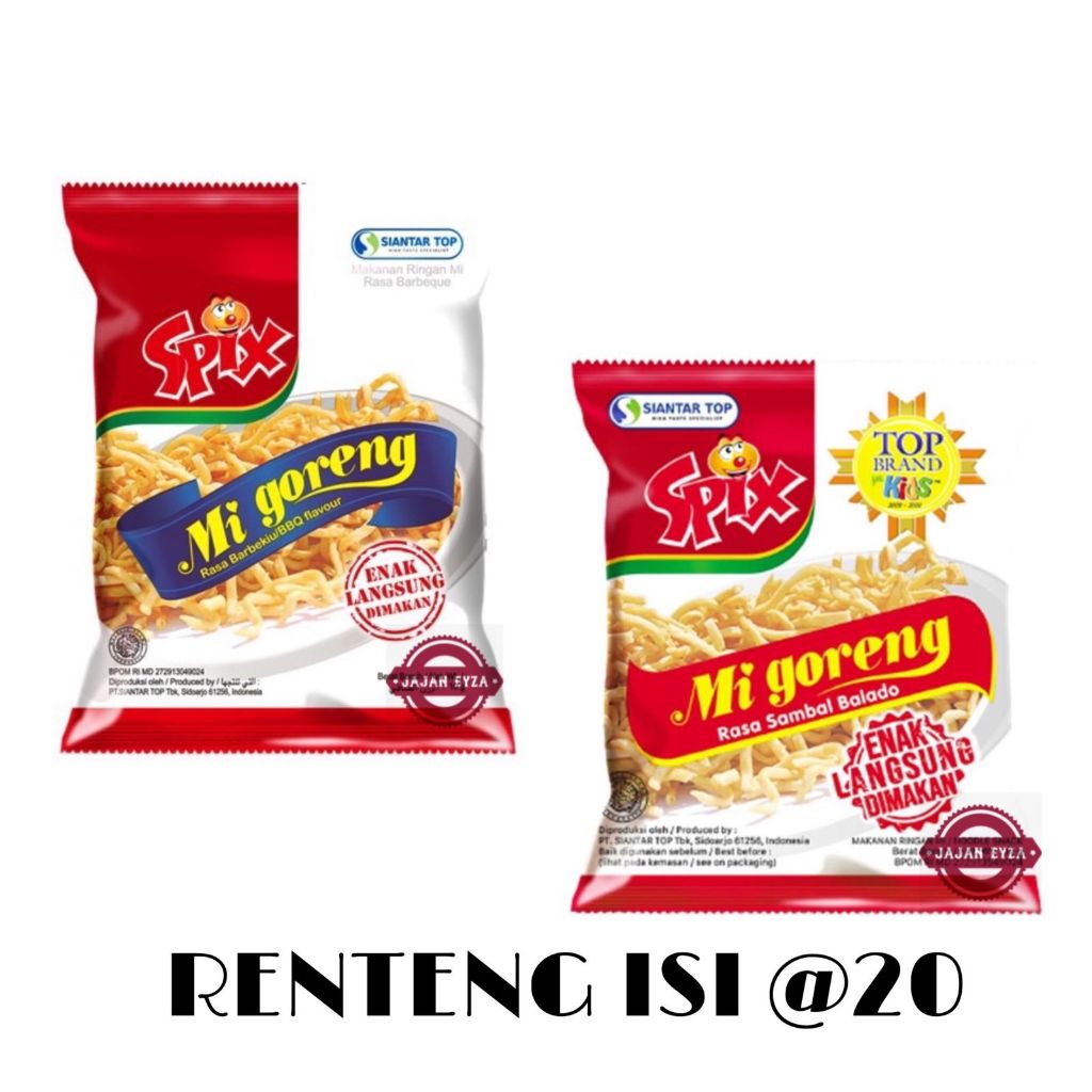 

SIANTARTOP SPIX MI GORENG 20pcs SPIX MIE GORENG BALADO