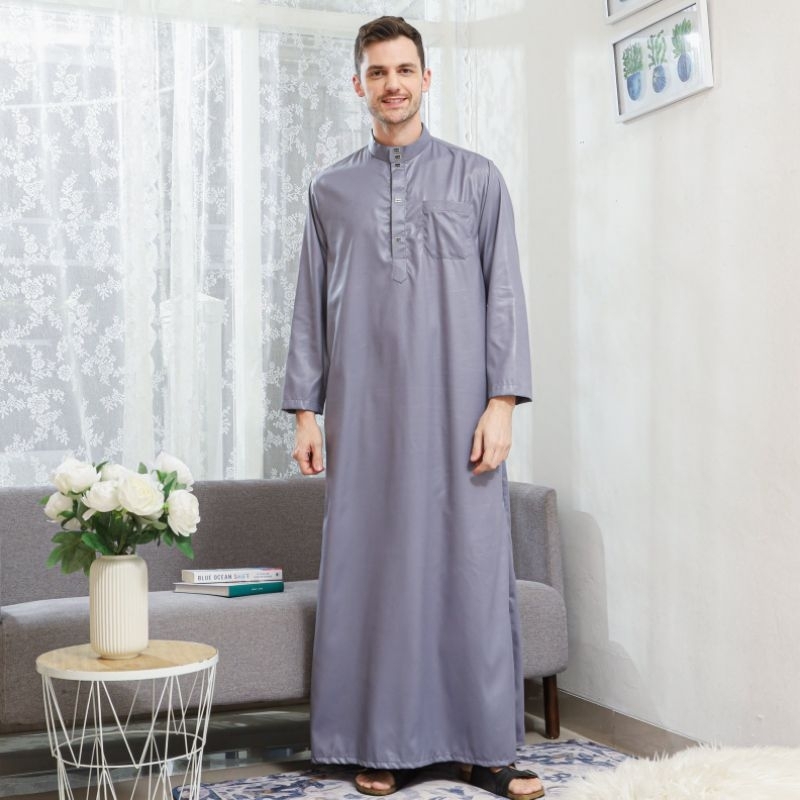 BIG SALE Jubah DUBAI Gamis Jubah Pria Dewasa Dan Remaja Lengan Panjang Polos New Motif Terbaru
