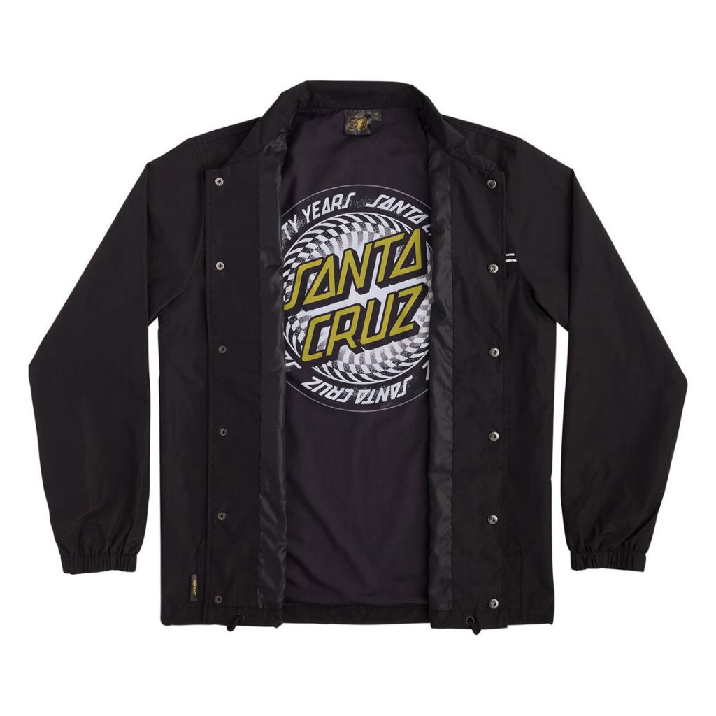Santa Cruz Skateboards Coat Odyssey Coach Jacket Black