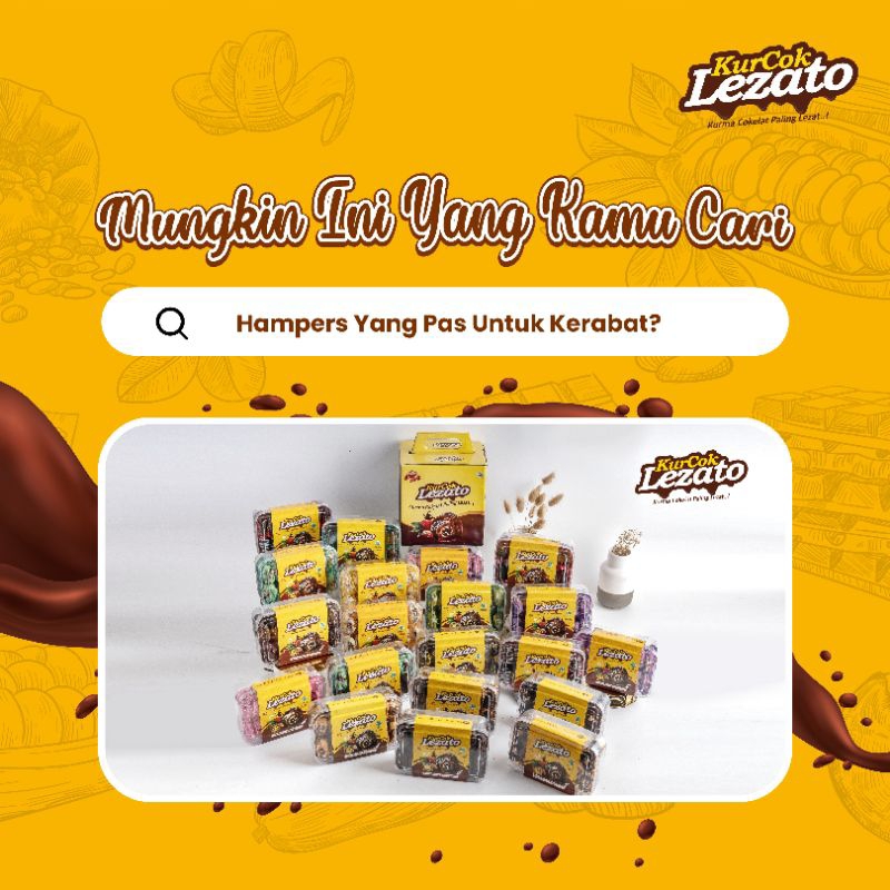 

Paket hampers Kurma Cokelat Lezato isi 3 toples (varian rasa tulis di catatan)