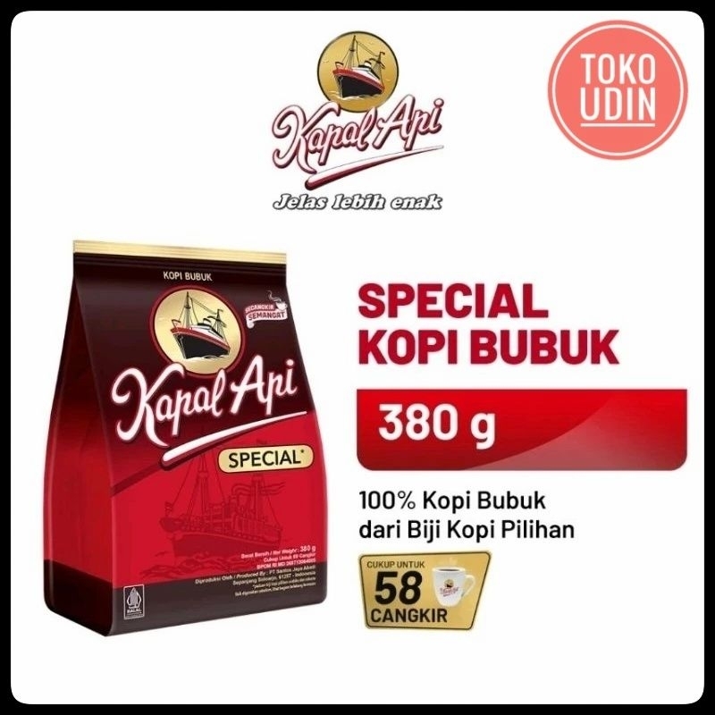 

Kopi Kapal Api Special Merah 380gr / Kopi Bubu