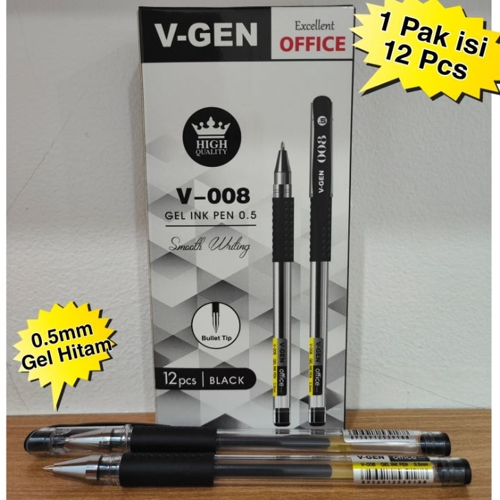 

TERBARU PULPEN PEN GEL MURAH 5 MM PEN GEL HITAM VGEN GROSIR