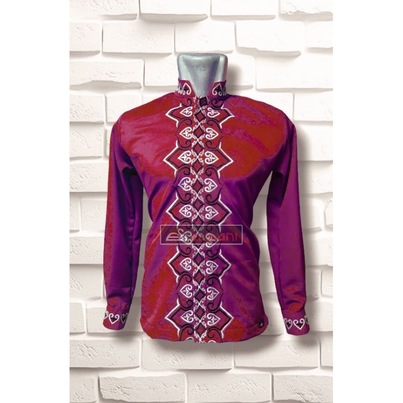 Koko Elbani bordir ALIFI baju Koko dewasa premium mewah elegant  baju muslim tangan panjang