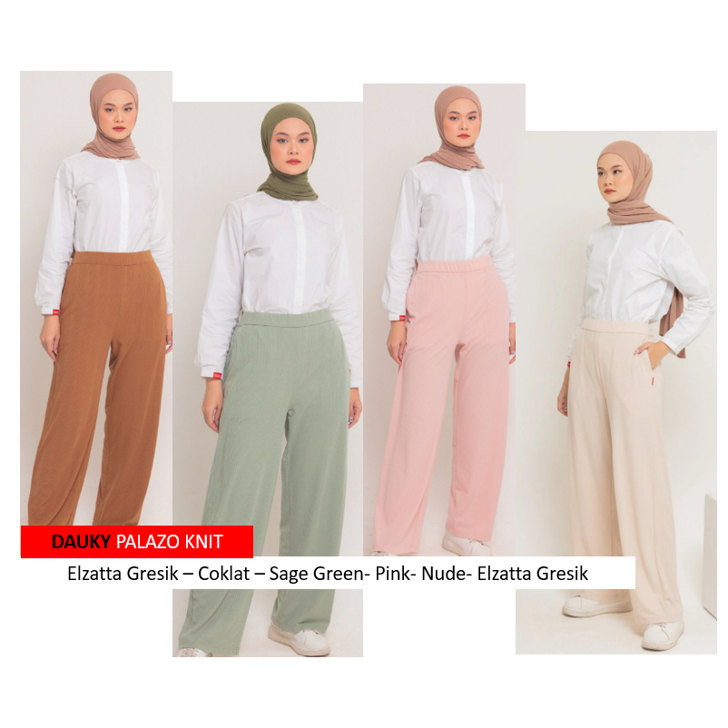 Dauky Palazo Knit | Celana Kulot  Dauky