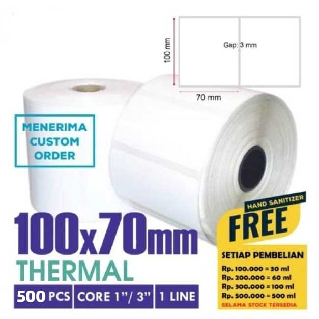 

LABEL BARCODE THERMAL 100X70 MM STIKER LABEL 100 x 70 MM