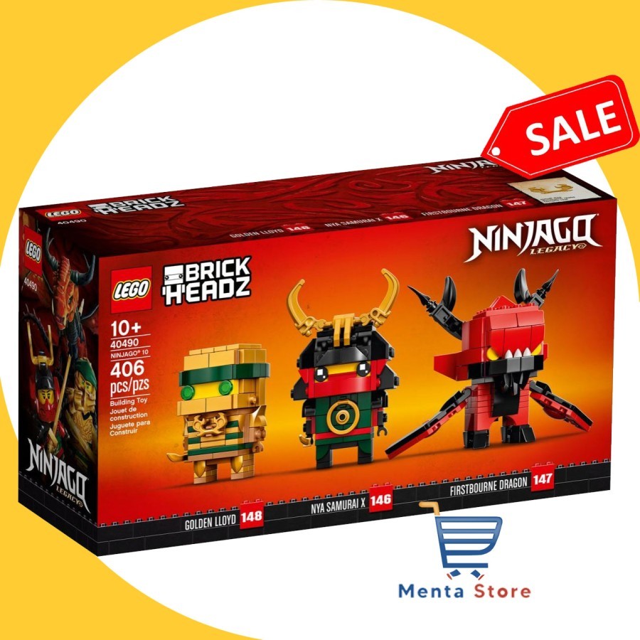 LEGO Brickheadz 40490 NINJAGO 10 Golden Samurai Dragon Anniversary Ori