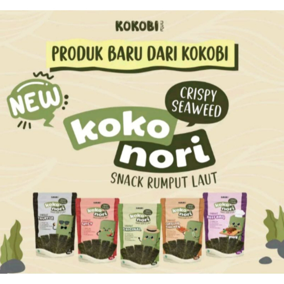

KOKOBI - Kokonori Crispy Seawed Snack Rumput Laut Tanpa Msg 12m+