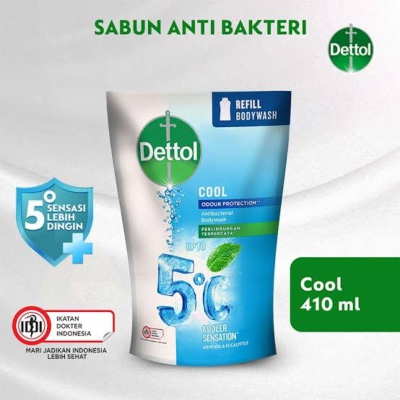 Dettol Body Wash refill 410ml rasa Cool
