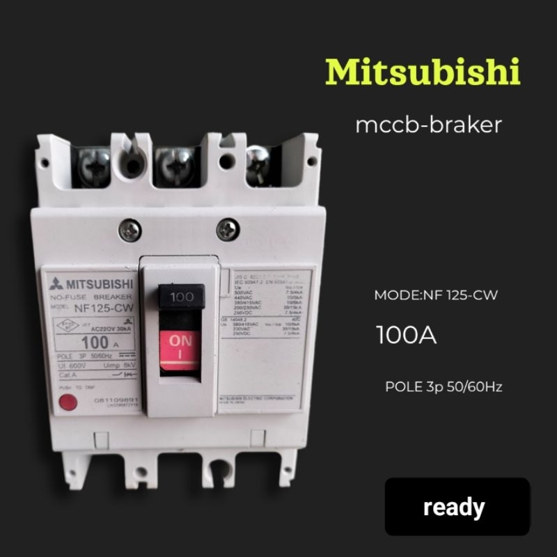 BREAKER/MCCB MITSUBISHI 100A