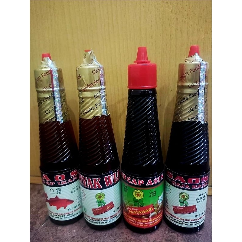 

Kecap Ikan | Minyak Wijen | Kecap Asin | Saos Raja Rasa | Cap Bunga matahari 135ml