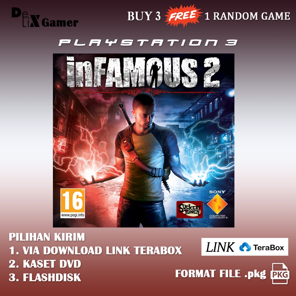 INFAMOUS 2 PS3 PS 3 Playstation 3 PKG
