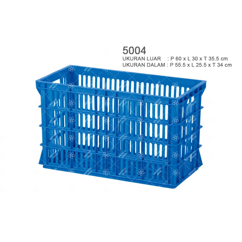 Keranjang Piring 10 Inci Tebal Rabbit 5004 / Krat Piring Container Plastik Industri Rabbit