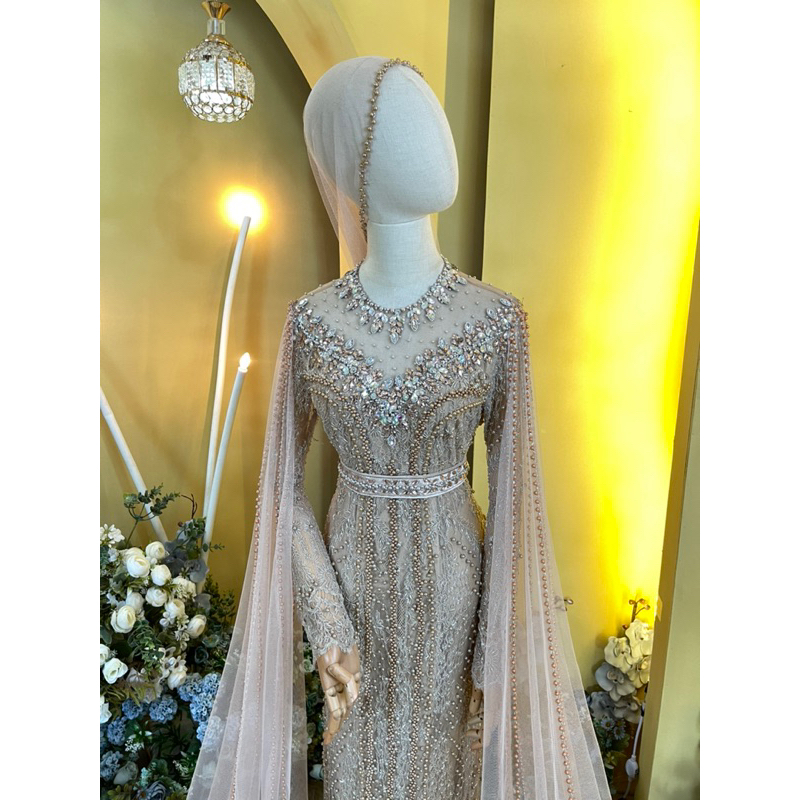 Gaun pengantin ROSE GOLD Ready