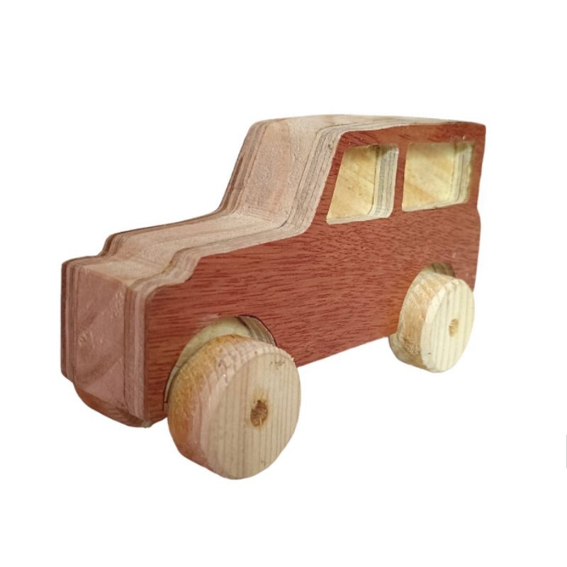 miniatur mobilan kayu