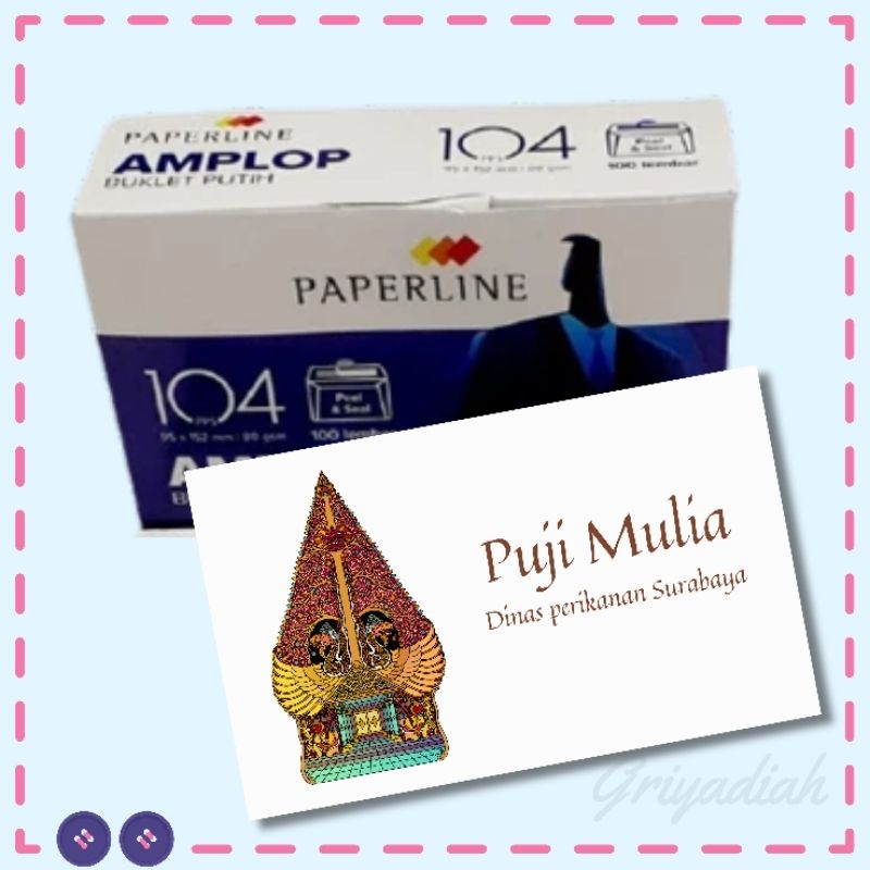 

AMPLOP KONDANGAN WAYANG/ AMPLOP KONDANGAN CUSTOM.