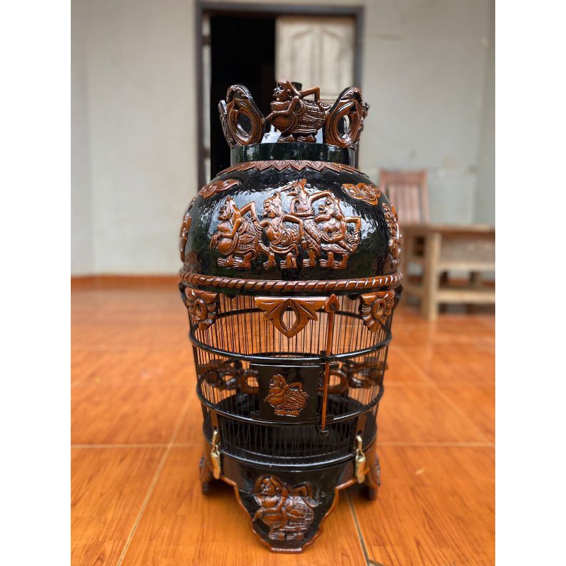 Sangkar perkutut ukir punokawan