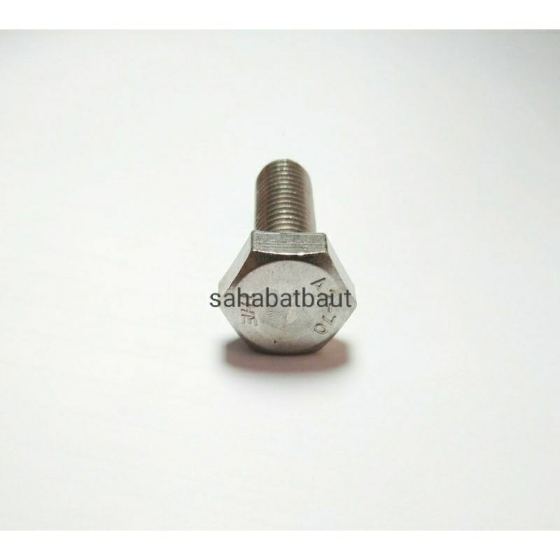 M12x35 BAUT HEXAGON STAINLESS 304 M12 x 35