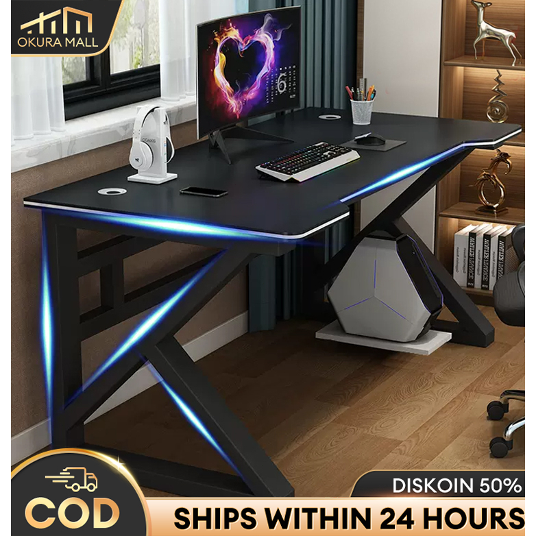 Kayu PadatMeja Komputer Meja Gaming Meja Komputer Minimalis Meja Kerja Meja Kantor Meja Kerja 160CM