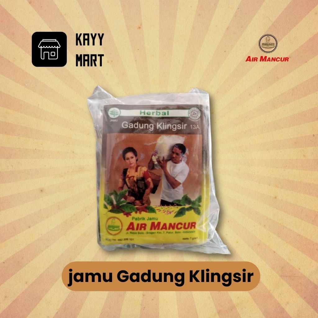 Jamu Gadung Klingsir Air Mancur Original 10 Sachet Murah