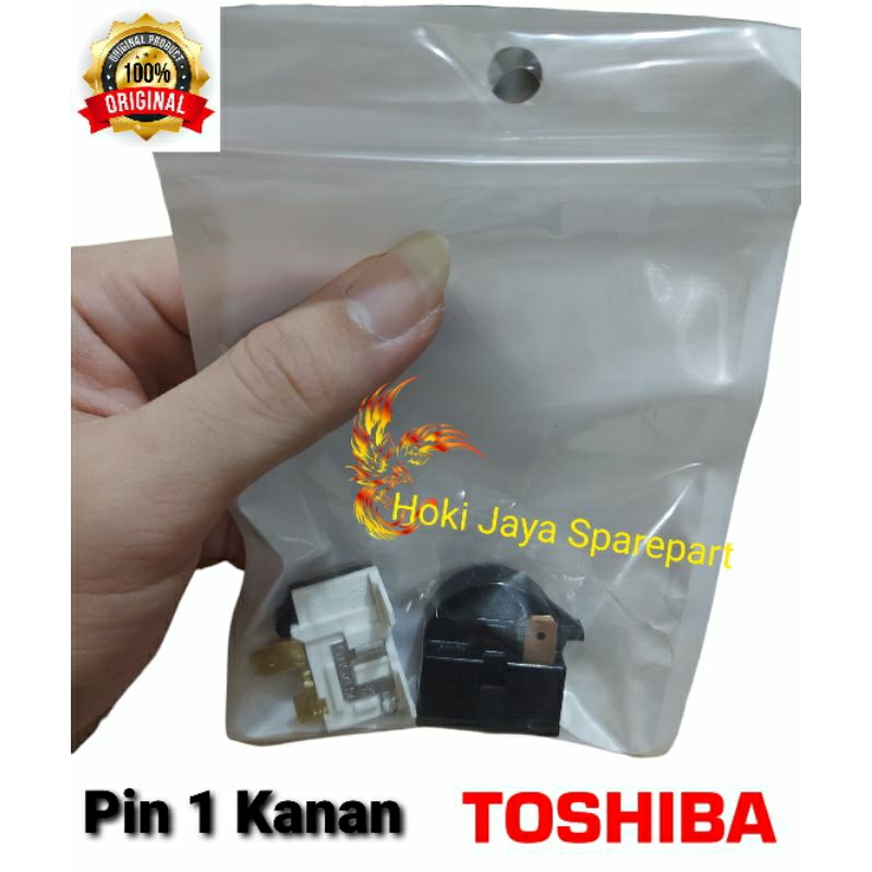 Relay Ptc Overload Original Kulkas Toshiba 1 pintu / rilay kulkas Toshiba 1 pintu