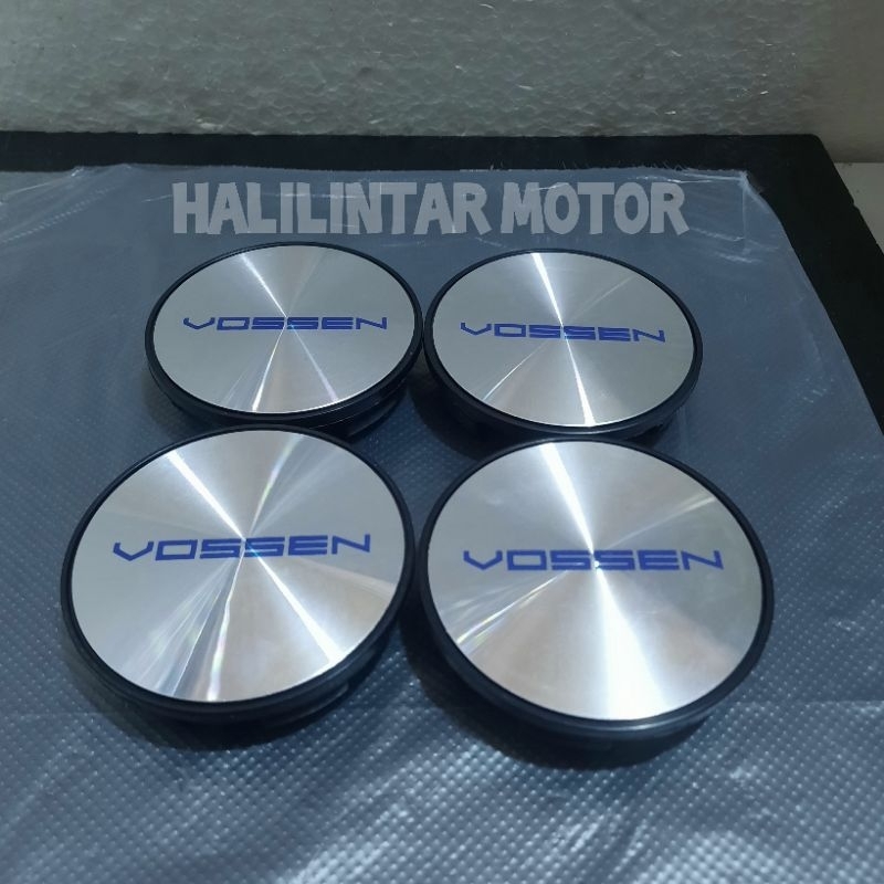 Dop Roda tutup velg racing Vossen chrome diameter 7cm