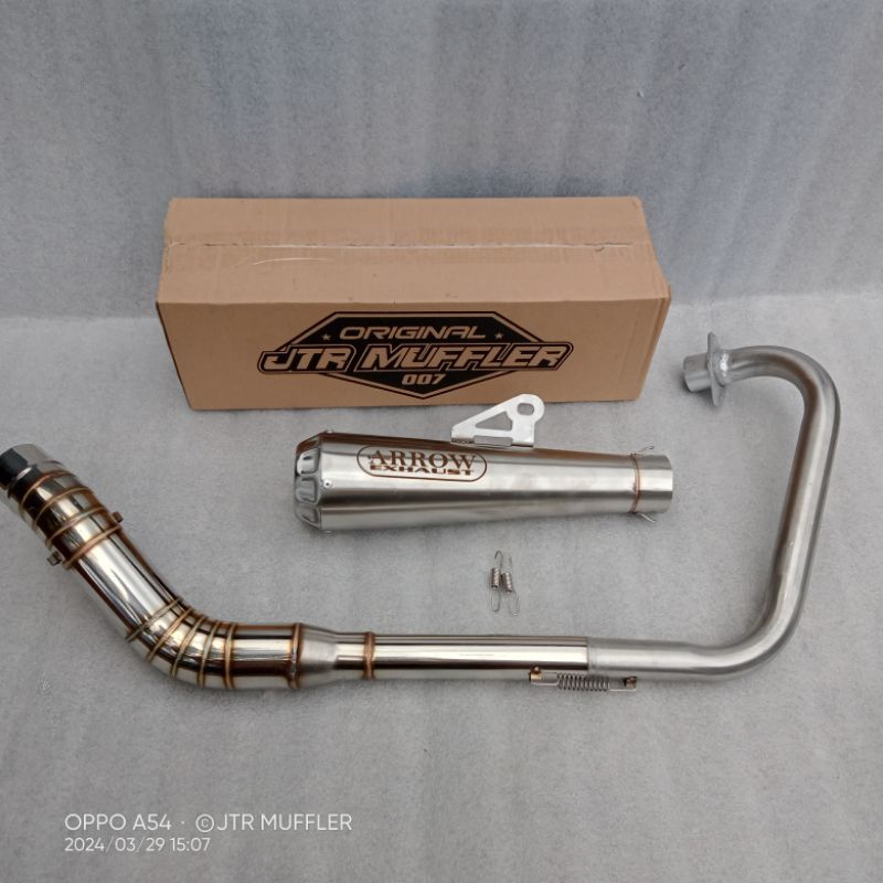Knalpot racing kolong bawah Crf 150l klx 150 dtracker 150 Knalpot Arrow pro race